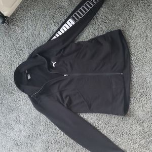 Puma black zip up size small